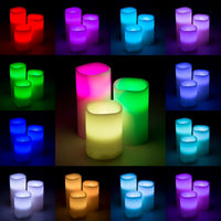 Flameless LED Candles, (L) 3" x (W) 3" x (H) 6" view 2