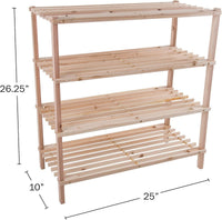 2-Tier Bamboo Shoe Rack/Bench view 8