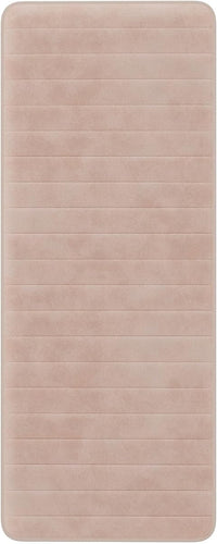 Oversized Bathroom Rug-Memory Foam Bath Mat in Beige Textured view 1