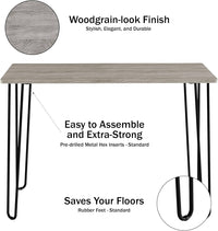 Desk with Hairpin Legs - Modern Industrial Style Home Decor view 2