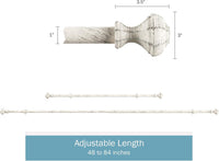 White 1-Inch Curtain Rod view 2