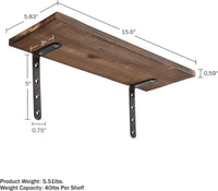Floating Shelves - Set of 6 Shelves for Living Room, Kitchen view 15