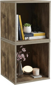 Cube Storage Organizer - 2-Shelf Modular Stackable Bookshelf view 13