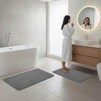 Bathroom Rug Set - 2-Piece Memory Foam Bath Mats view 6
