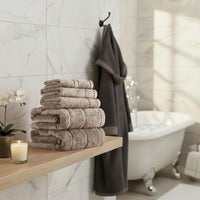Bathroom Towels Set, Bathroom Accessories, White, Set of 6 view 8