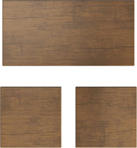 End Tables - Square Nesting Tables Set of 2, Brown Woodgrain view 27