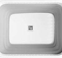 Collapsible Plastic Laundry Basket, Gray, 24.25"x17.5"x10.5" view 6