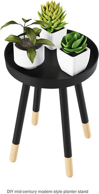 Round End Table, White, 17" x 22" view 18