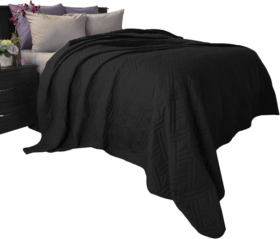 Quilt Coverlet - Full/Queen Size Basket Weave Quilted &mdash; Lavish Home