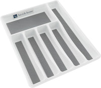 Silverware Drawer Organizer with 6 Sections and Nonslip Tray view 3