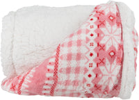Reversible Fleece Blanket, Pink view 1