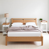 Side Table - Small Night Stand with Drawer and Open Storage view 12
