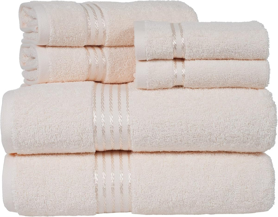 6 Piece Bathroom Towels Set, 28"x54.5"x0.25" &mdash; Lavish Home