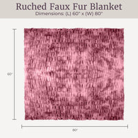 Oversized Ruched Faux Fur Blanket view 22