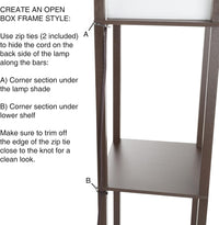 Floor Lamp-Etagere Style Tall Standing with Shade LED Light view 6