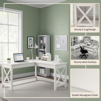 59" L-Shaped Desk - Corner Computer Desk for Home Office view 3
