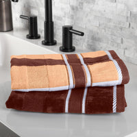 Bathroom Towels Set, Bathroom Accessories, Beige, Set of 6 view 4