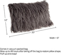 Decorative Pillows, 12 x 20, Charcoal Gray view 2
