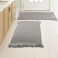 Bathroom Rugs - 2-Piece Waffle Bath Mat Set for Boho Bathroom view 1