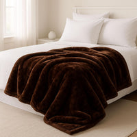 Faux Fur Throw Blanket - Oversized 91x81 Soft Mink-Style view 2