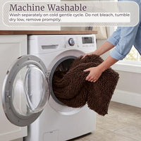 Memory Foam Shag Bath Mat (24x58), Chocolate view 5
