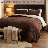 King Size Comforter Set, Chocolate view 3