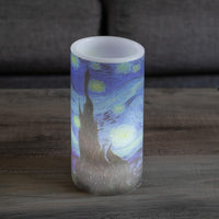 Flameless Candles - 2-Pack Van Gogh Starry Night Battery view 5