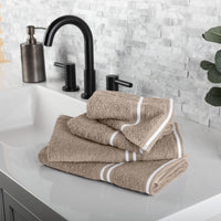Rio 8 Piece 100% Cotton Towel Set - White & Silver view 20