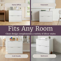 2 Drawer File Cabinet, 30.5 x 15.75 x 25.5 inches view 5