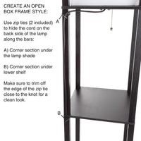 Floor Lamp - Etagere Style Standing Light with 3 Tiers, 62.75" view 9