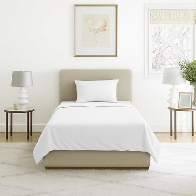 Brushed Microfiber Sheet Set, Twin, White