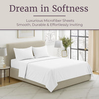 3-Piece Brushed Microfiber Twin Sheet Set, Purple view 73