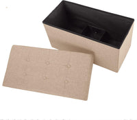 Folding Storage Ottoman - Tufted Footrest, Linen Chest view 10
