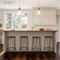 Swivel Bar Stool - Adjustable Backless Stool for Counter view 9