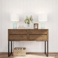 Table Lamp - Clear Glass Lamp with Open Base, LED Bulb view 14