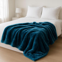 Solid Soft Heavy Thick Plush Mink Blanket 8 Pound - Beige view 18