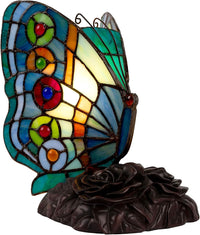 Tiffany Style Butterfly Lamp, 7" X 6" X 8.5" view 1