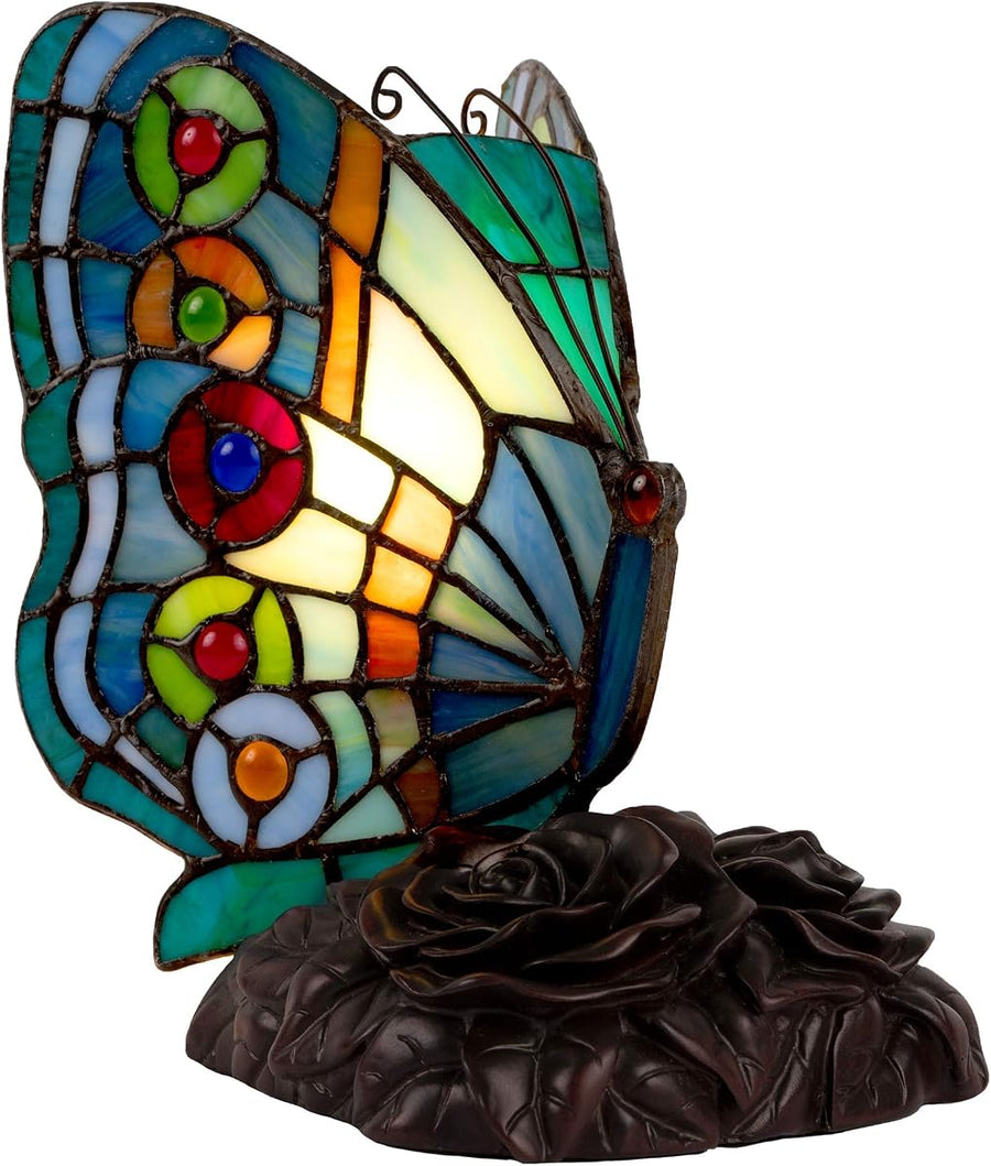 Tiffany Style Butterfly Lamp, 7" X 6" X 8.5" &mdash; Lavish Home