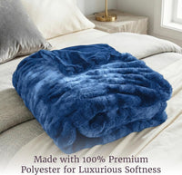 Oversized Ruched Faux Fur Blanket view 17