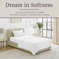 3-Piece Brushed Microfiber Twin Sheet Set, Purple view 39