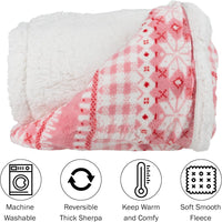 Reversible Fleece Blanket, Pink view 2