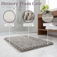 2 Piece Bathroom Rug Set, 1'9" x 2'8" (Rectangular) view 3