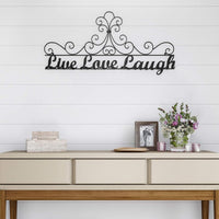 Metal Cutout-Live Laugh Love Decorative Wall Sign-3D Word Art view 4