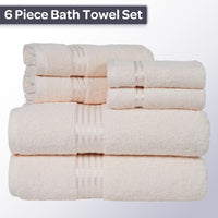 6 Piece Bathroom Towels Set, 28"x54.5"x0.25" view 4