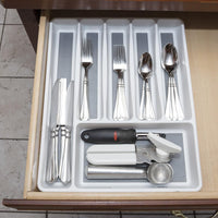 Silverware Drawer Organizer with 6 Sections and Nonslip Tray view 4