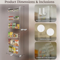 Over the Door Organizer, (L) 19” x (W) 5” x (H) 56-64” view 4