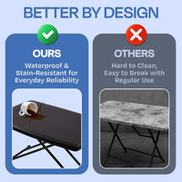 Indoor/Outdoor Portable Folding Table, Black, 2.5ft view 6