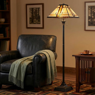 Tiffany Style Floor Lamp, 61" Floor Lamp