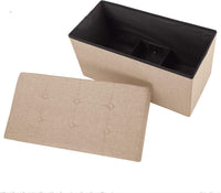Folding Storage Ottoman - Tufted Footrest, Linen Chest view 23