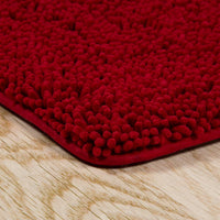 Bath Mat - 58x24-Inch Bathroom Runner with Non-Slip Backing, Burgundy view 2
